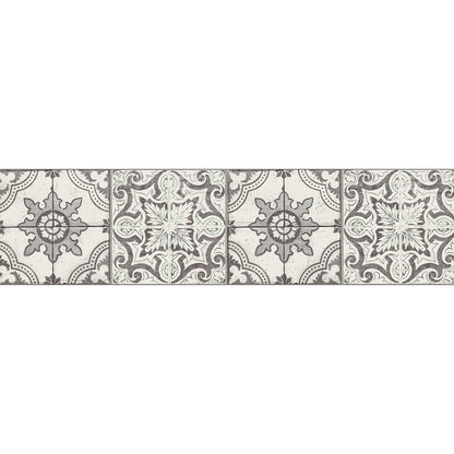 Mosaic Border - Black and White - Self Adhesive