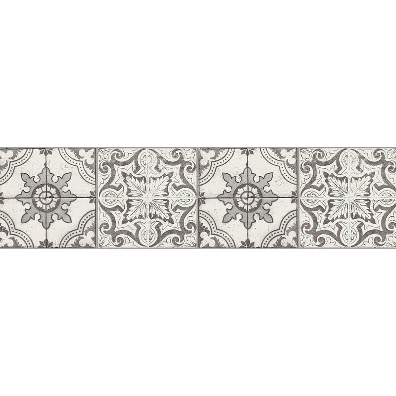 Mosaic Border - Black and White - Self Adhesive