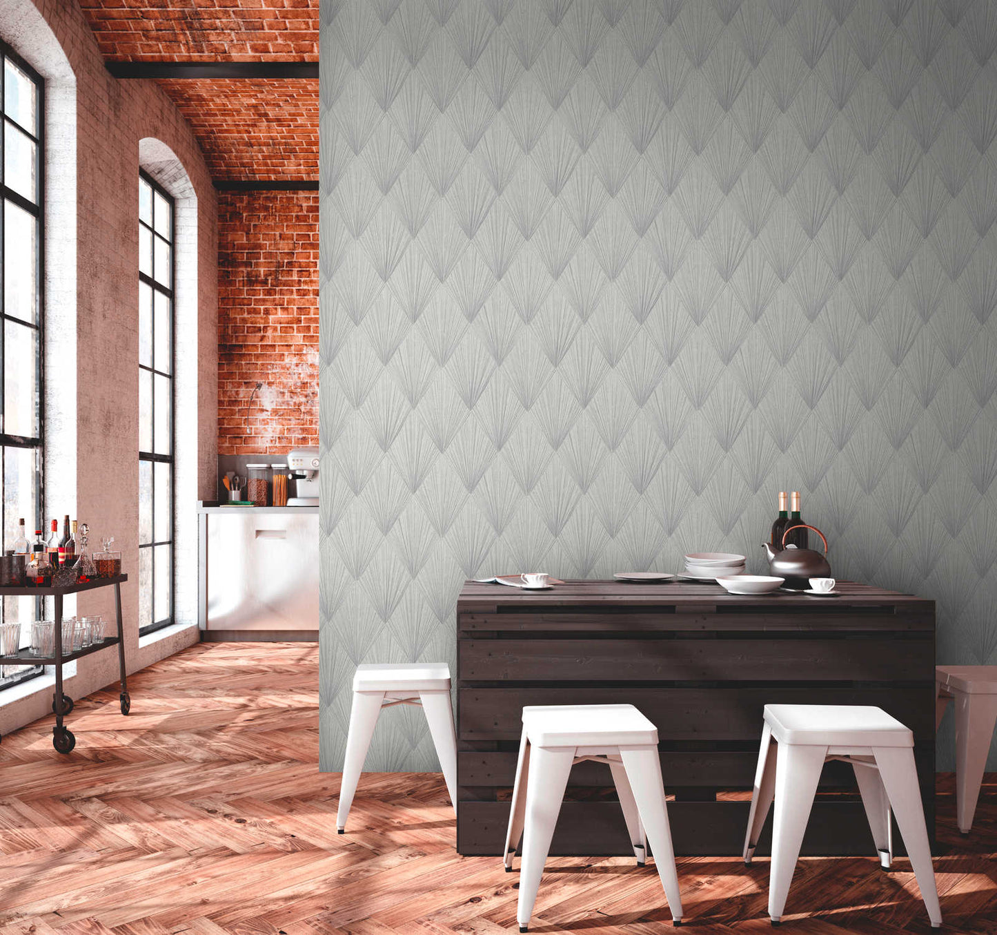 Metallic Moments Wallpaper - Grey - BEST DEAL