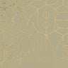 Never Ending Foil by Suzan Hijink Wallpaper - Gold Green