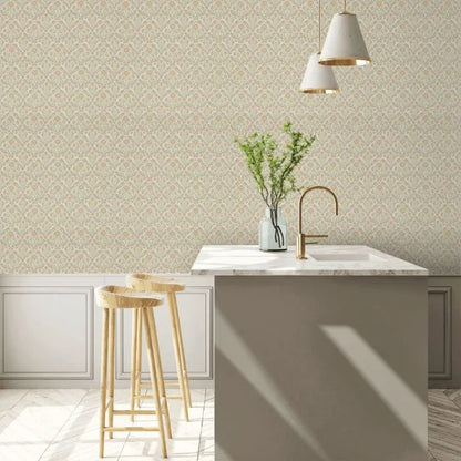 Bellflowers Wallpaper - Morris - Saffron/Olive