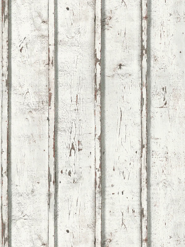 Sample - White Wood Wallpaper