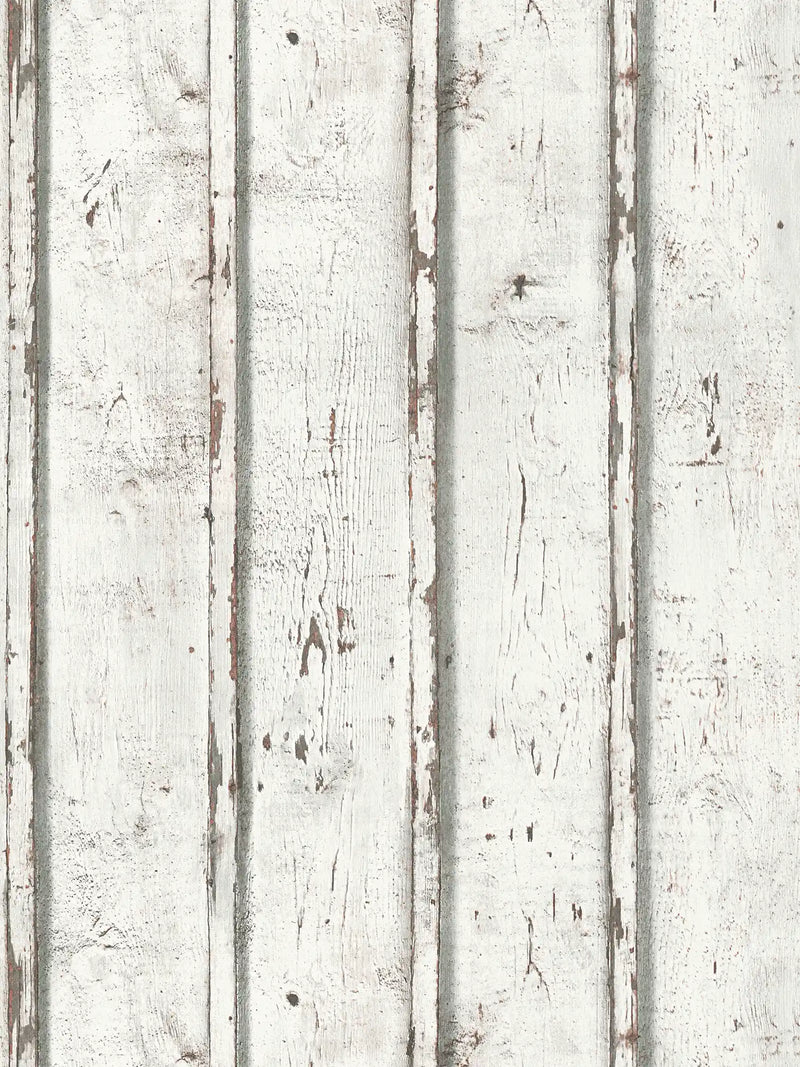 Sample - White Wood Wallpaper