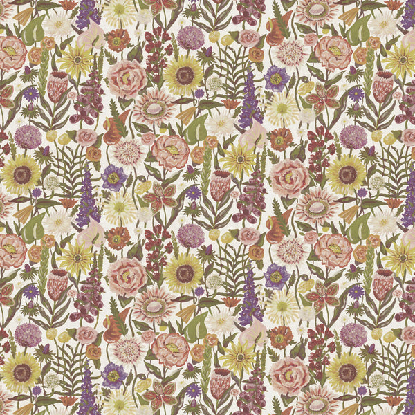 Sample - Utopia Floral Wallpaper - Opal
