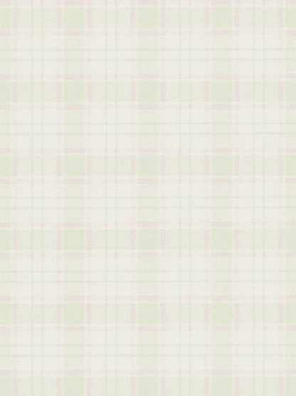 Maison Charme Plaid Wallpaper - Pink/Green