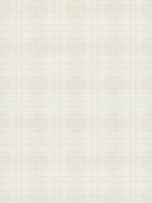 Maison Charme Plaid Wallpaper - Pink/Green