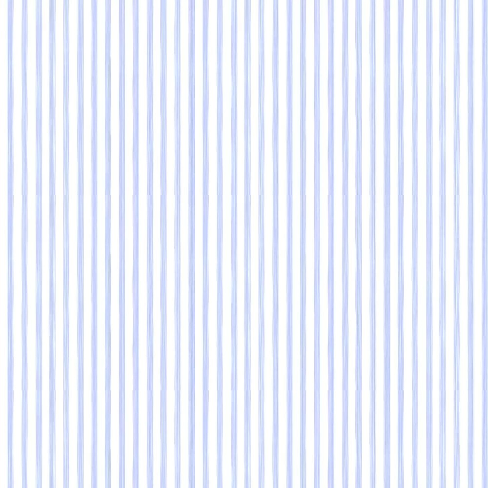 Sample - Closet Stripes Wallpaper - Sky Blue/Cream