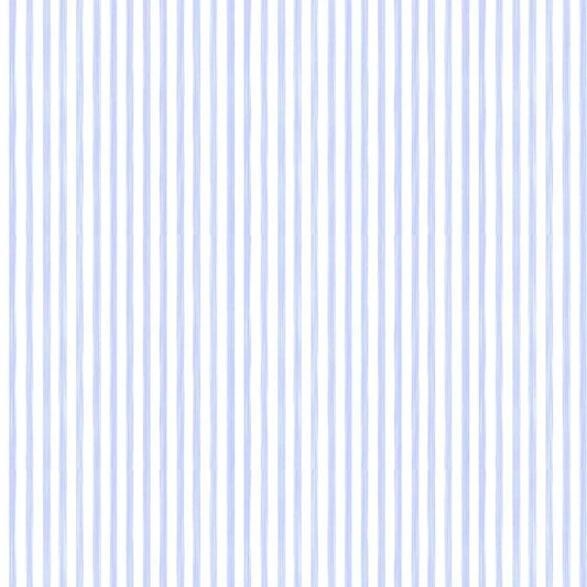 Closet Stripes Wallpaper - Sky Blue/Cream