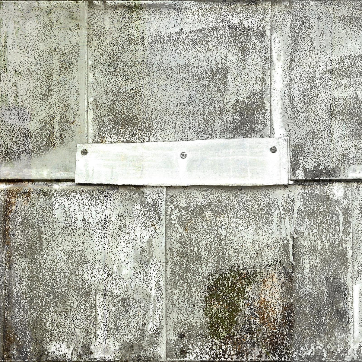 Sample - Piet Hein Eek 'Rusted Metal Series' Wallpaper - White Rusted Metal