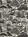 Arbor Woodland Toile Vinyl Wallpaper – Black