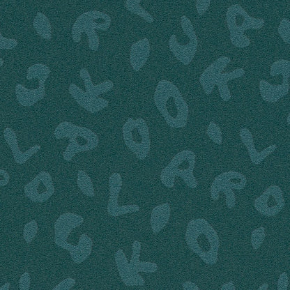 Leopard Alphabet Wallpaper - Teal - Discontinuing