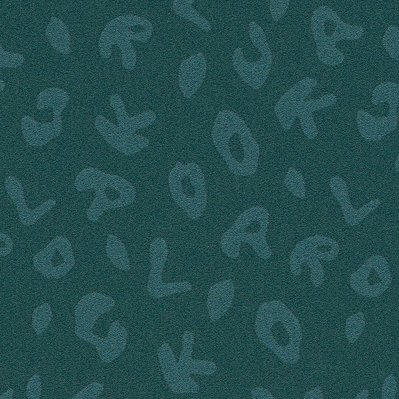Leopard - Karl Lagerfeld Wallpaper - Teal