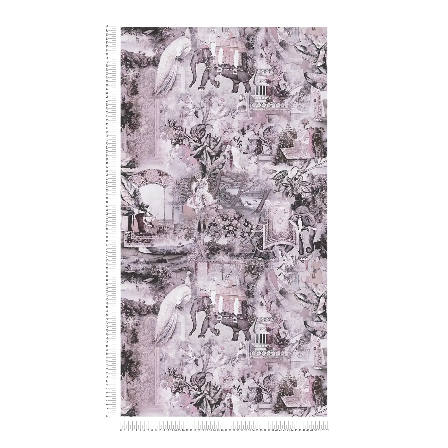 Elephant Parade – Vintage Wallpaper – Ash Grey