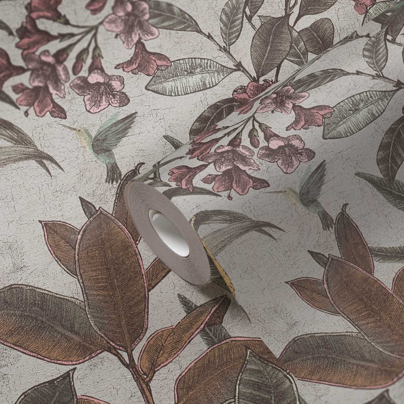 Cockatoo Jungle Wallpaper - Cream