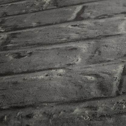 Brick Wall Wallpaper - Charcoal Grey - 48 Rolls Due July 2026