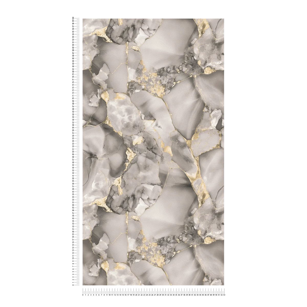 Aurum Gilded Marble Vinyl Wallpaper – Grey