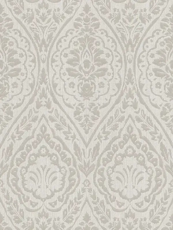 Textured Damask Textured Wallpaper - Cream