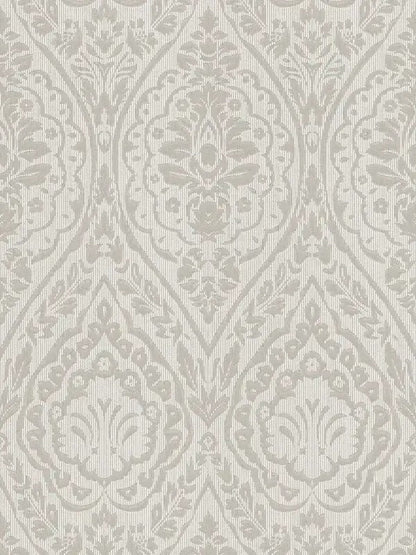 Textured Damask Textured Wallpaper - Cream