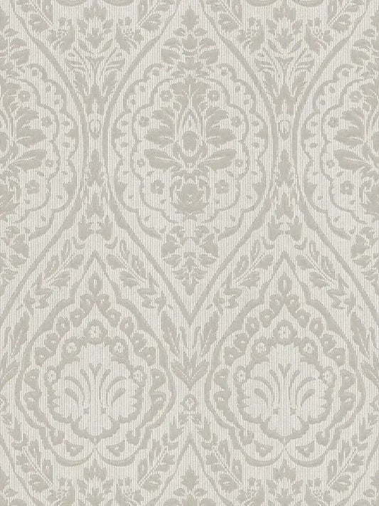 Textured Damask Textured Wallpaper - Cream