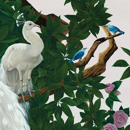 Vera's Garden - Peacock Wallpaper - Sunrise