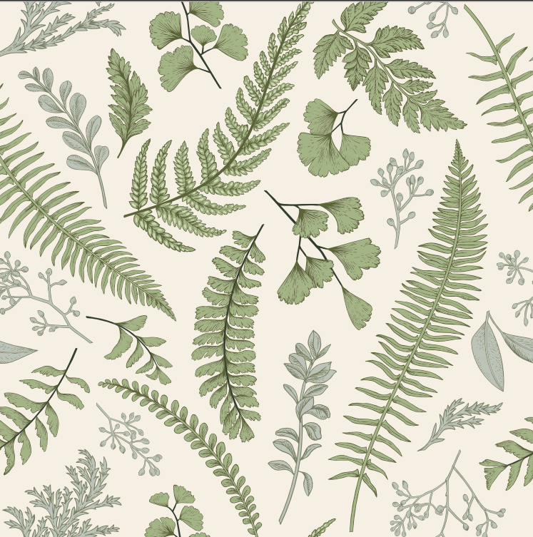 Sample – Fern Wallpaper - Custom Sized Wallpaper Mural (per m2)