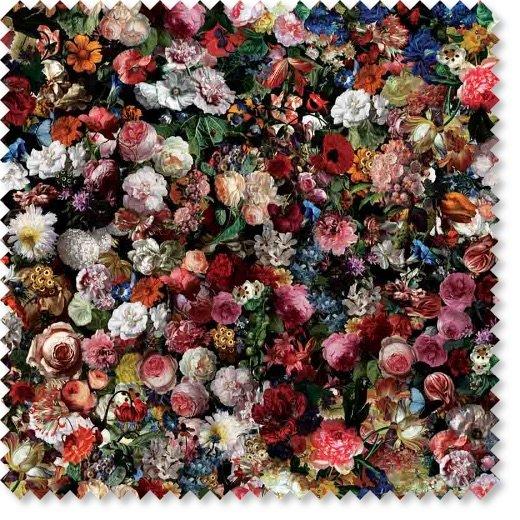 Flowerbomb Velvet - Fabric - 3 Colours Scarlet