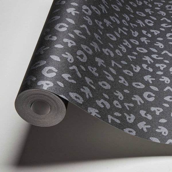Sample - Leopard - Karl Lagerfeld Wallpaper - Charcoal