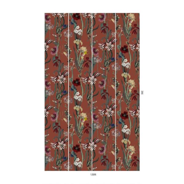 Flora Delanica Hybrid Mural Wallpaper - House of Hackney