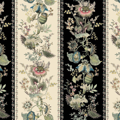 Florafantasia Hybrid Mural Wallpaper - House of Hackney - Noir Stripe