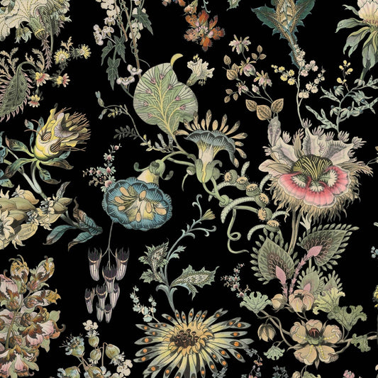 Florafantasia Hybrid Mural Wallpaper - House of Hackney - Noir