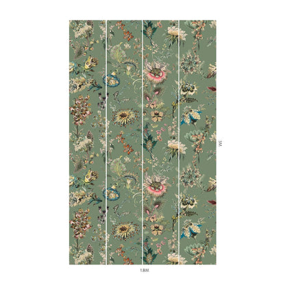 Florafantasia Hybrid Mural Wallpaper - House of Hackney - Verdigris