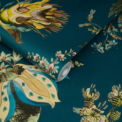 Flora Fantasia Hybrid Mural Wallpaper - House of Hackney - Cerulean