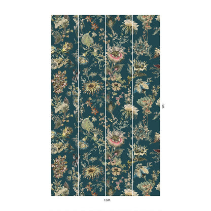 Flora Fantasia Hybrid Mural Wallpaper - House of Hackney - Cerulean