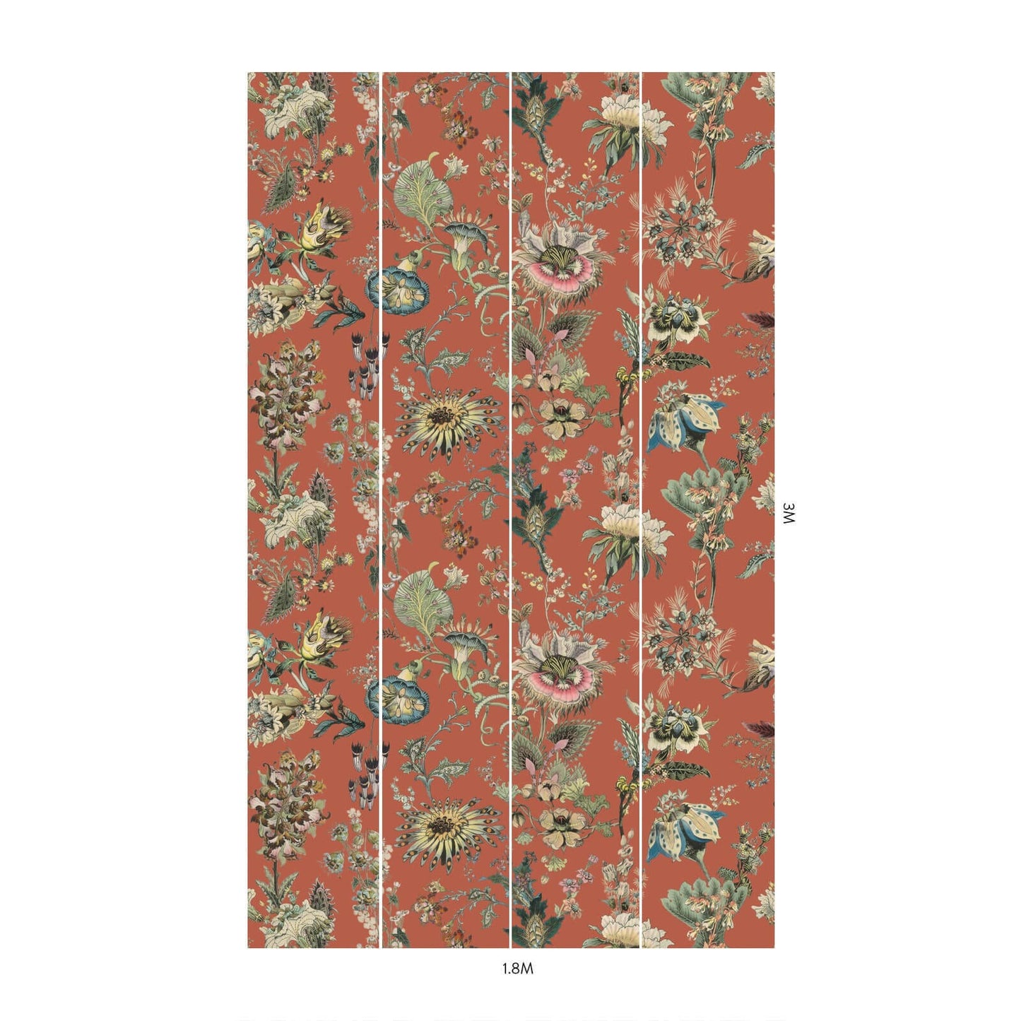 Florafantasia Hybrid Mural Wallpaper - House of Hackney - Amber