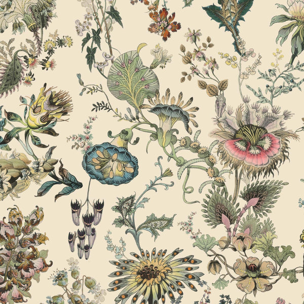 Sample - Florafantasia Hybrid Mural Wallpaper - House of Hackney - Ecru