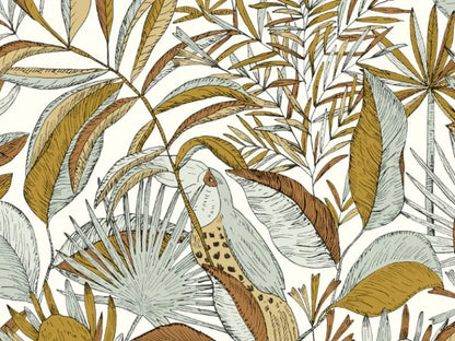 Jardin Bel Air Garden Leaf Wallpaper -  White Terracotta - Discontinuing