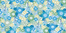 Flower Power - Custom Sized Wallpaper Mural (per m2) - Blue Mood