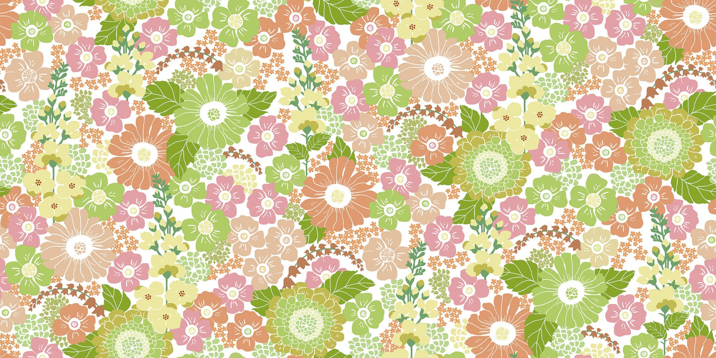 Flower Power - Custom Sized Wallpaper Mural (per m2) - Lemon Mood