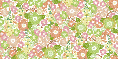 Flower Power - Custom Sized Wallpaper Mural (per m2) - Lemon Mood
