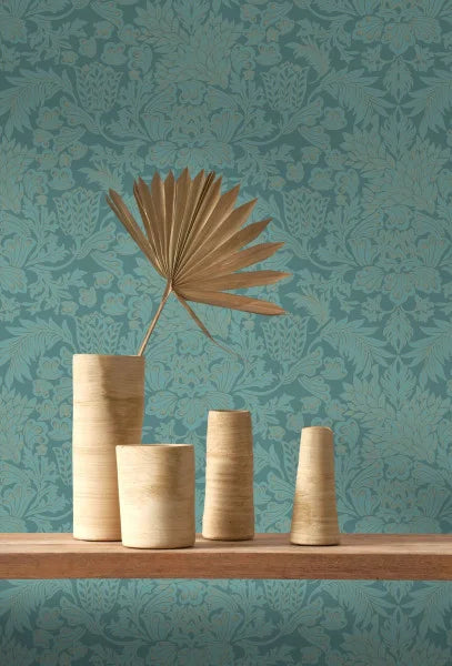 Adorn Wallpaper - Teal - Discontinuing