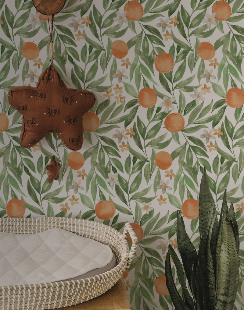 French Orange Wallpaper