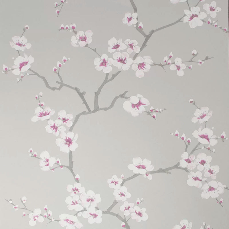 Sample - Apple Blossom Wallpaper - Grey
