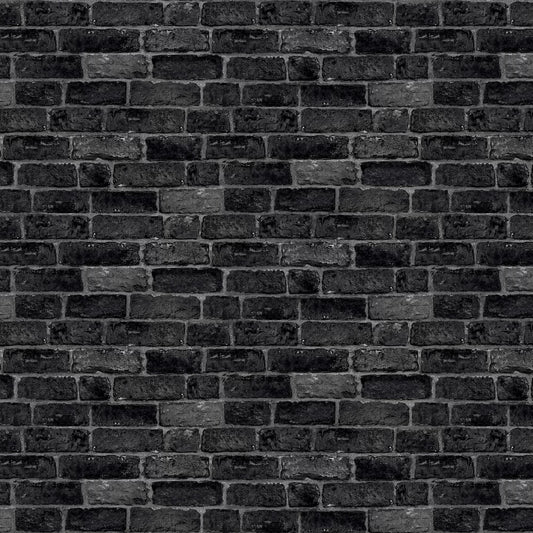 House Brick Wallpaper - Charcoal
