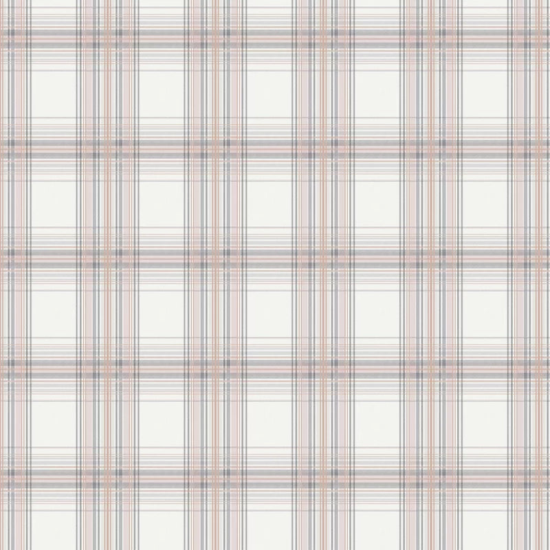 Sample - Iona Check Wallpaper - Pink