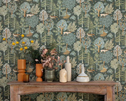 Ballad Wallpaper - Vert Kaki - Discontinuing