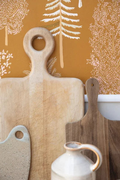 The Tree House Wallpaper - Ochre