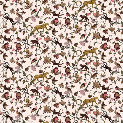 Exotic Wildlings Wallpaper - Pink - Discontinuing