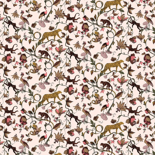 Exotic Wildlings Wallpaper - Pink - Discontinuing