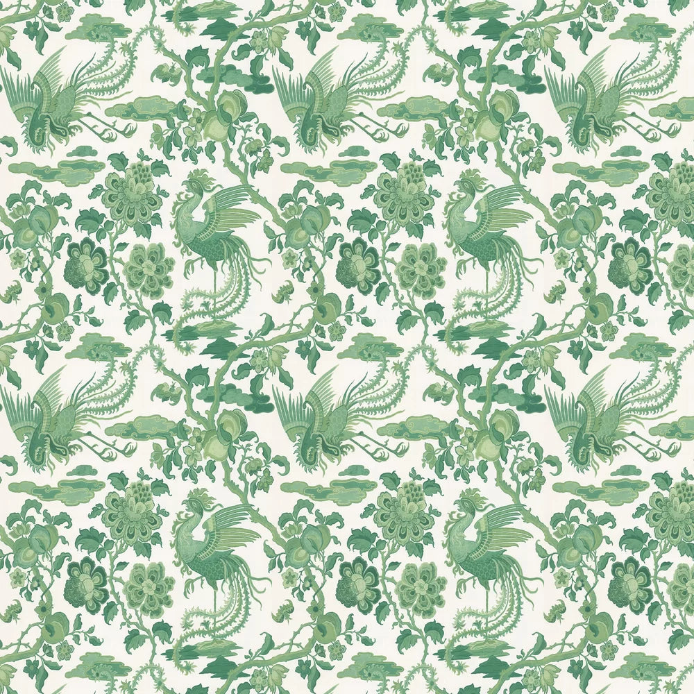 Chifu Chinoiserie Wallpaper - Emerald