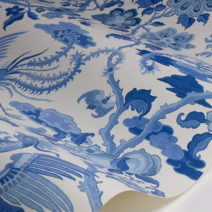 Chifu Chinoiserie Wallpaper - Blue